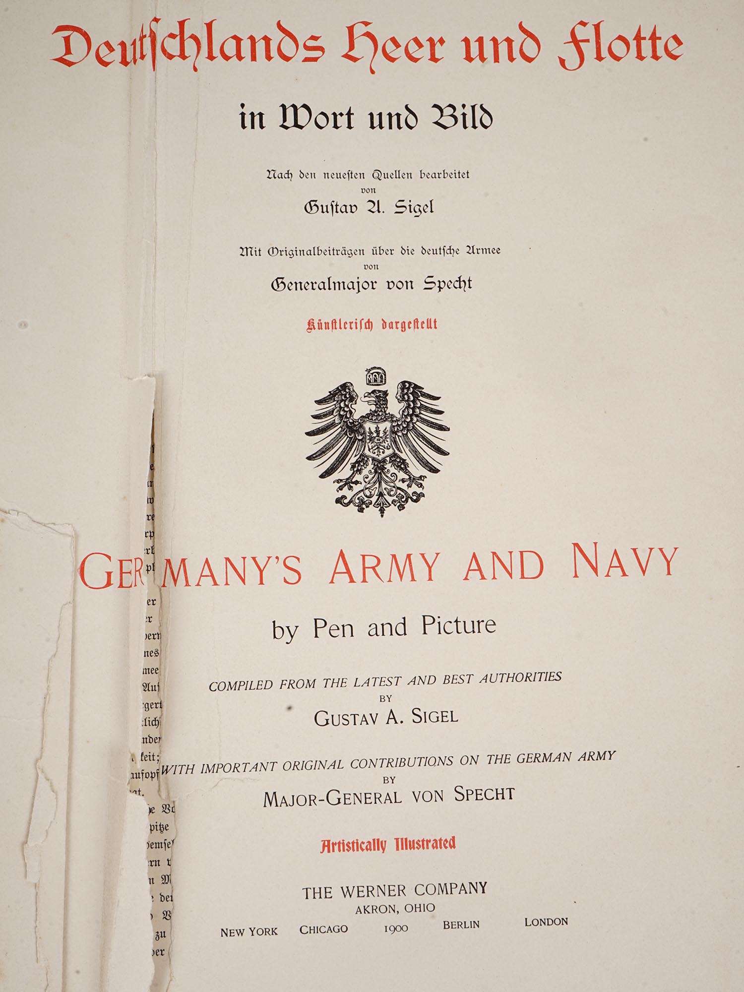 ANTIQUE GERMANYS ARMY NAVY BOOK WITH LITHOGRAPHS PIC-8